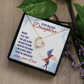 To My Daughter Near or Far Military Daughter From Dad Forever Necklace w Message Card-Express Your Love Gifts