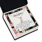 To My Daughter Never Forget From Dad Alluring Ribbon Necklace Message Card-Express Your Love Gifts