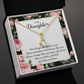 To My Daughter Never Forget From Dad Alluring Ribbon Necklace Message Card-Express Your Love Gifts