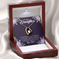 To My Daughter Never Forget From Dad Dark Forever Necklace w Message Card-Express Your Love Gifts