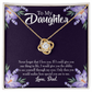 To My Daughter Never Forget From Dad Dark Infinity Knot Necklace Message Card-Express Your Love Gifts