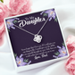 To My Daughter Never Forget From Dad Dark Infinity Knot Necklace Message Card-Express Your Love Gifts