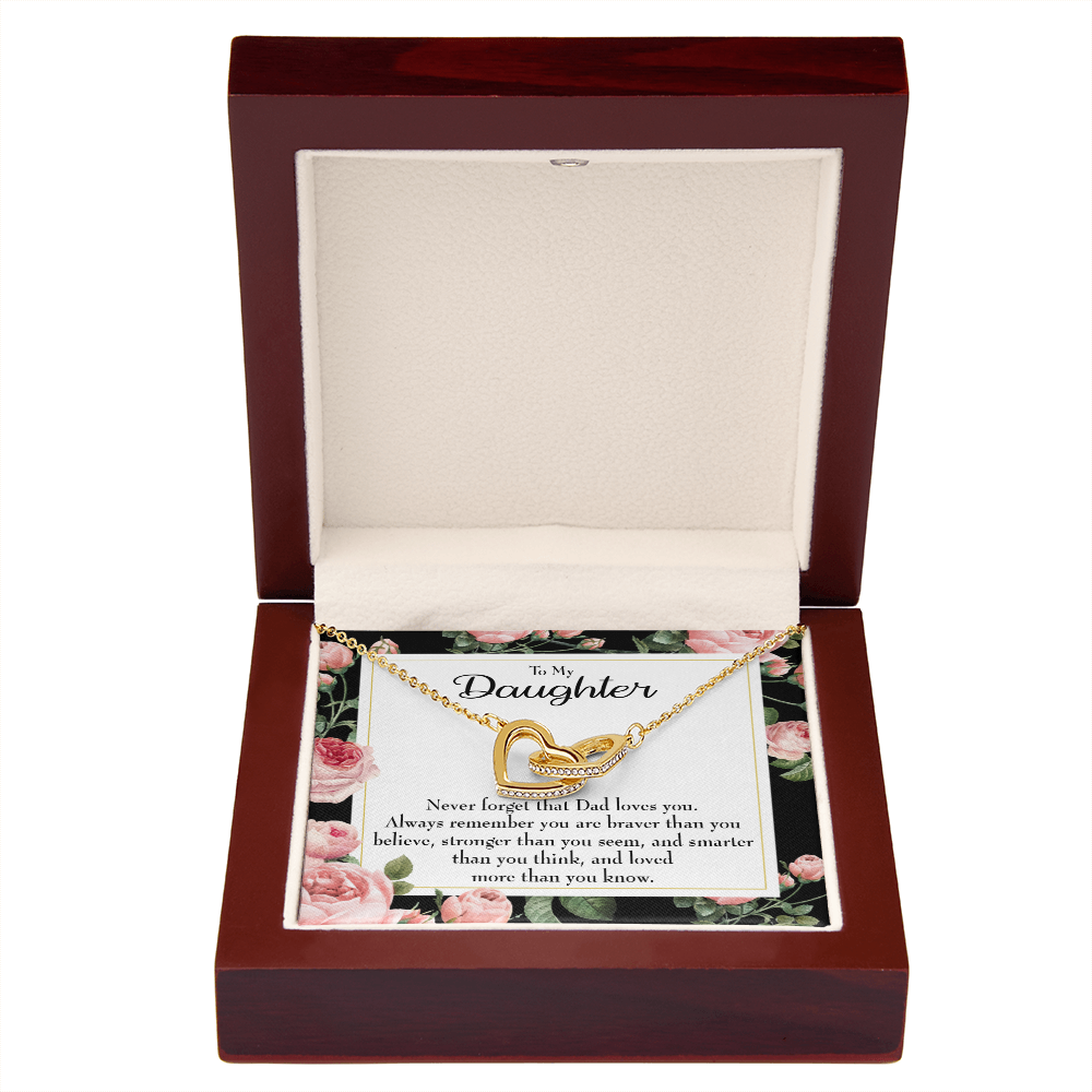 To My Daughter Never Forget From Dad Inseparable Necklace-Express Your Love Gifts