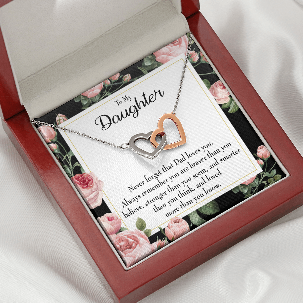 To My Daughter Never Forget From Dad Inseparable Necklace-Express Your Love Gifts