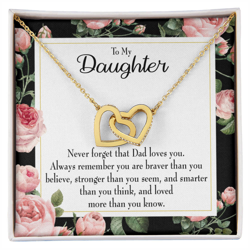 To My Daughter Never Forget From Dad Inseparable Necklace-Express Your Love Gifts