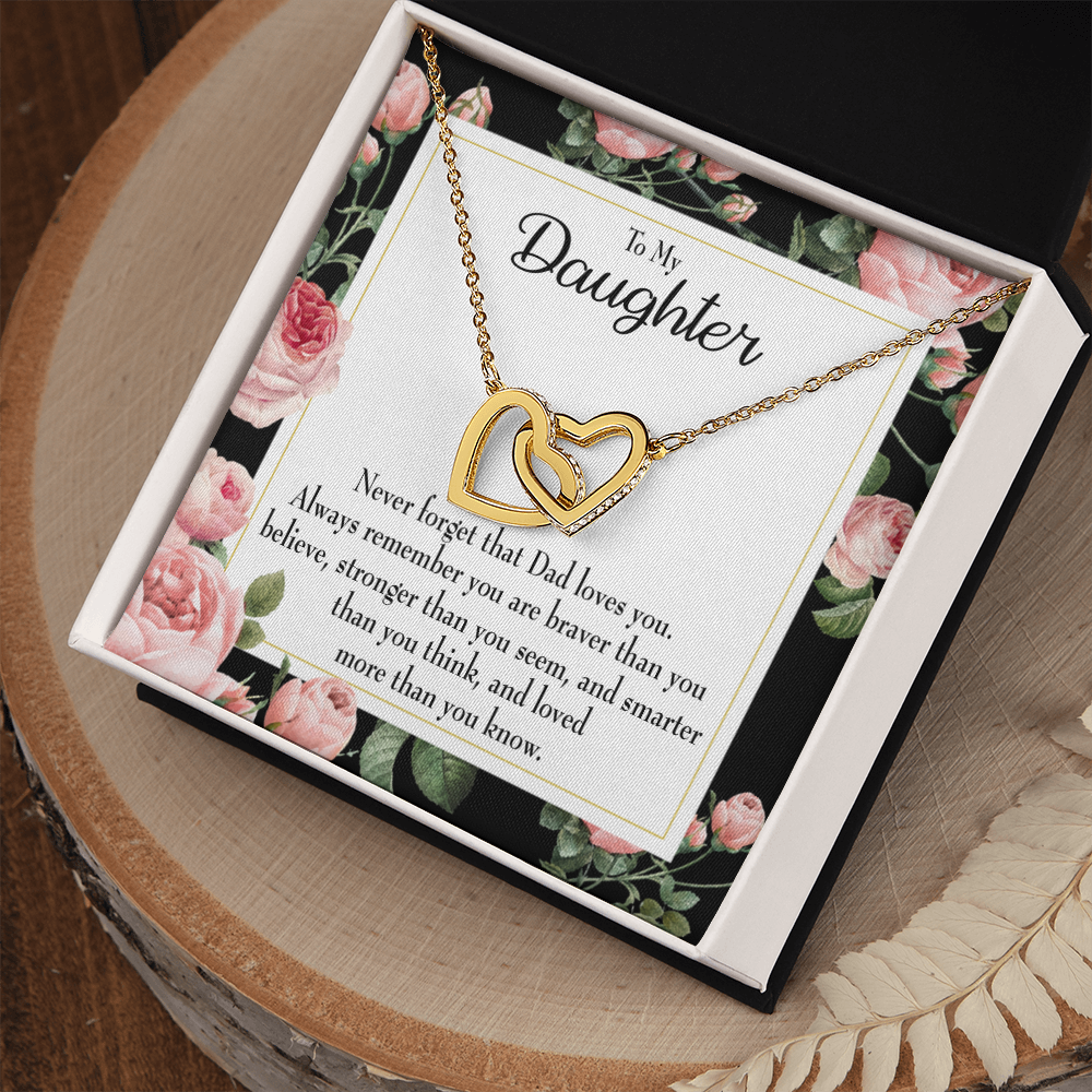 To My Daughter Never Forget From Dad Inseparable Necklace-Express Your Love Gifts