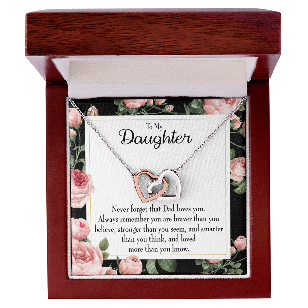 To My Daughter Never Forget From Dad Inseparable Necklace-Express Your Love Gifts