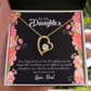 To My Daughter Never Forget I Love You From Dad Forever Necklace w Message Card-Express Your Love Gifts