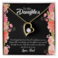 To My Daughter Never Forget I Love You From Dad Forever Necklace w Message Card-Express Your Love Gifts