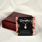 To My Daughter Never Forget That I Love You Alluring Ribbon Necklace Message Card-Express Your Love Gifts