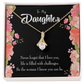 To My Daughter Never Forget That I Love You Alluring Ribbon Necklace Message Card-Express Your Love Gifts