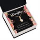 To My Daughter Never Forget That I Love You Alluring Ribbon Necklace Message Card-Express Your Love Gifts