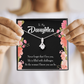 To My Daughter Never Forget That I Love You Alluring Ribbon Necklace Message Card-Express Your Love Gifts