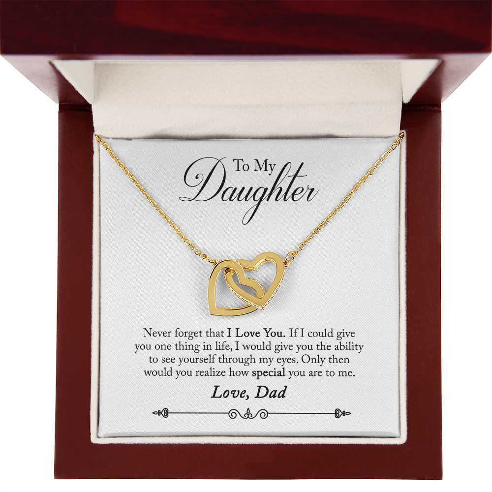 To My Daughter Never Forget That I Love You Dad Inseparable Necklace-Express Your Love Gifts