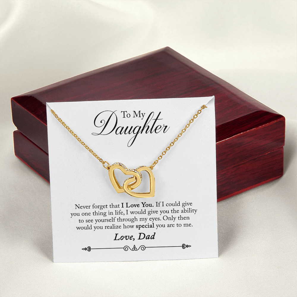 To My Daughter Never Forget That I Love You Dad Inseparable Necklace-Express Your Love Gifts