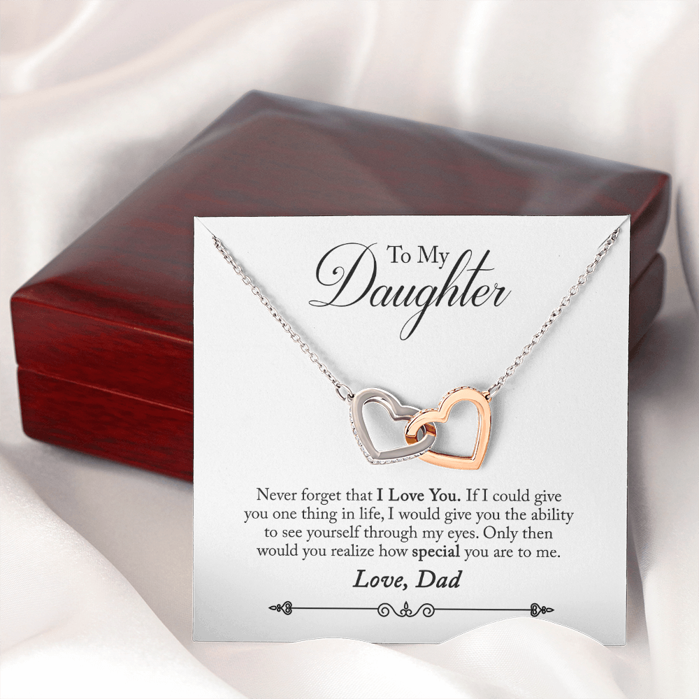 To My Daughter Never Forget That I Love You Dad Inseparable Necklace-Express Your Love Gifts
