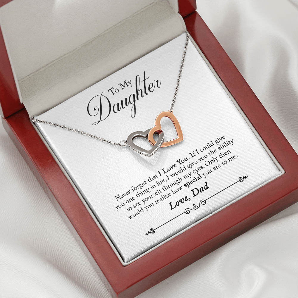 To My Daughter Never Forget That I Love You Dad Inseparable Necklace-Express Your Love Gifts