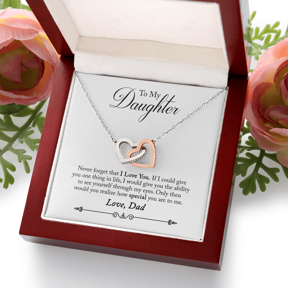 To My Daughter Never Forget That I Love You Dad Inseparable Necklace-Express Your Love Gifts