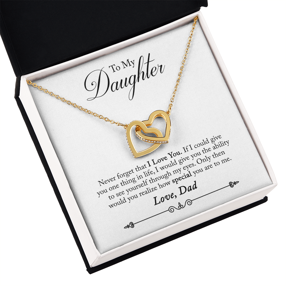 To My Daughter Never Forget That I Love You Dad Inseparable Necklace-Express Your Love Gifts