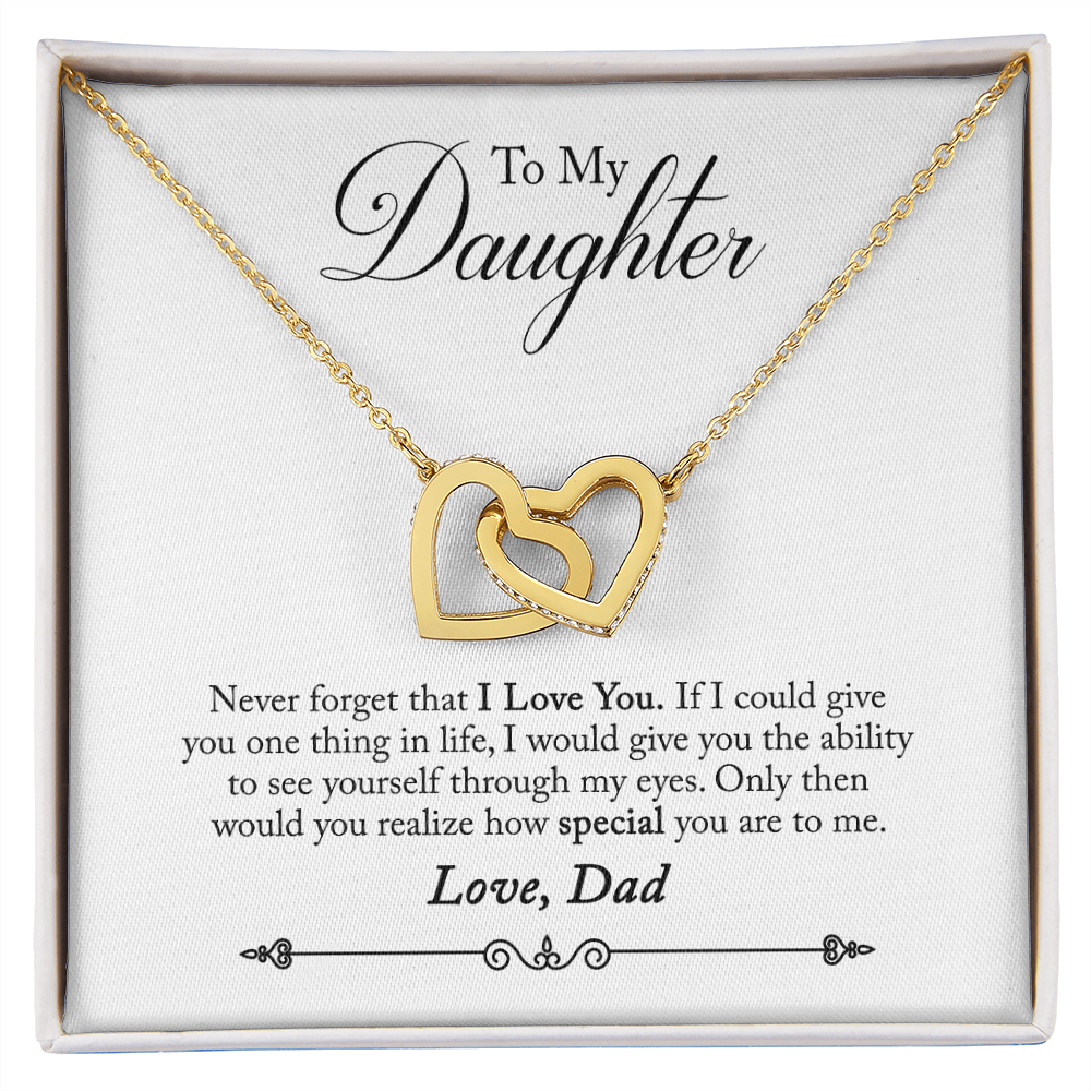 To My Daughter Never Forget That I Love You Dad Inseparable Necklace-Express Your Love Gifts