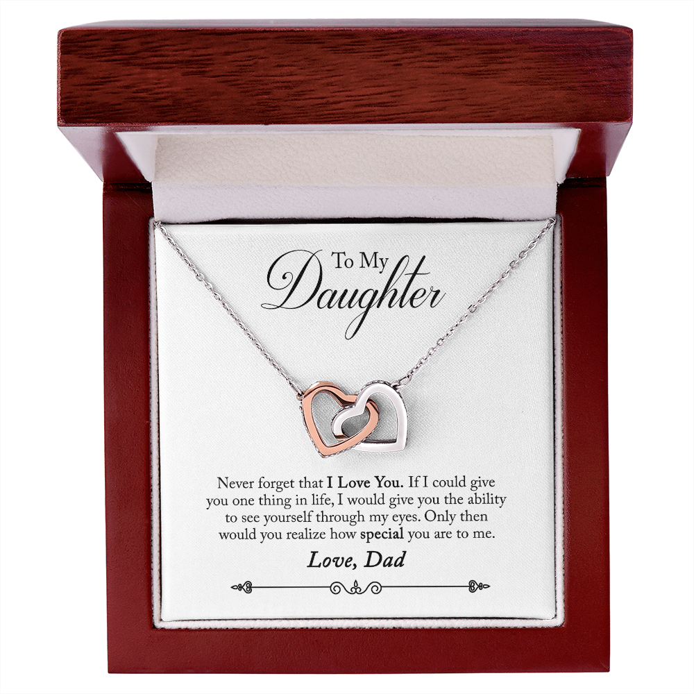 To My Daughter Never Forget That I Love You Dad Inseparable Necklace-Express Your Love Gifts