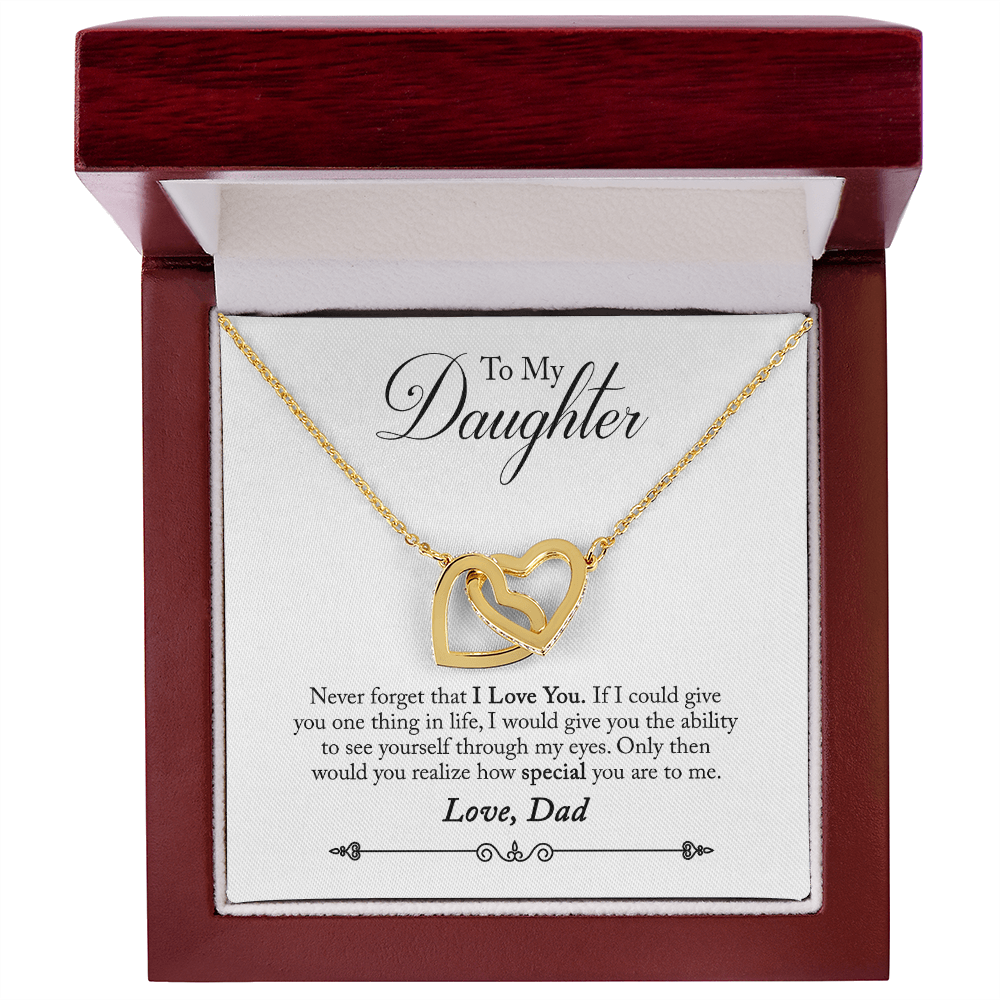 To My Daughter Never Forget That I Love You Dad Inseparable Necklace-Express Your Love Gifts