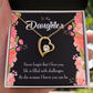 To My Daughter Never Forget That I Love You Forever Necklace w Message Card-Express Your Love Gifts