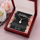 To My Daughter Never Forget That I Love You From Dad Alluring Ribbon Necklace Message Card-Express Your Love Gifts
