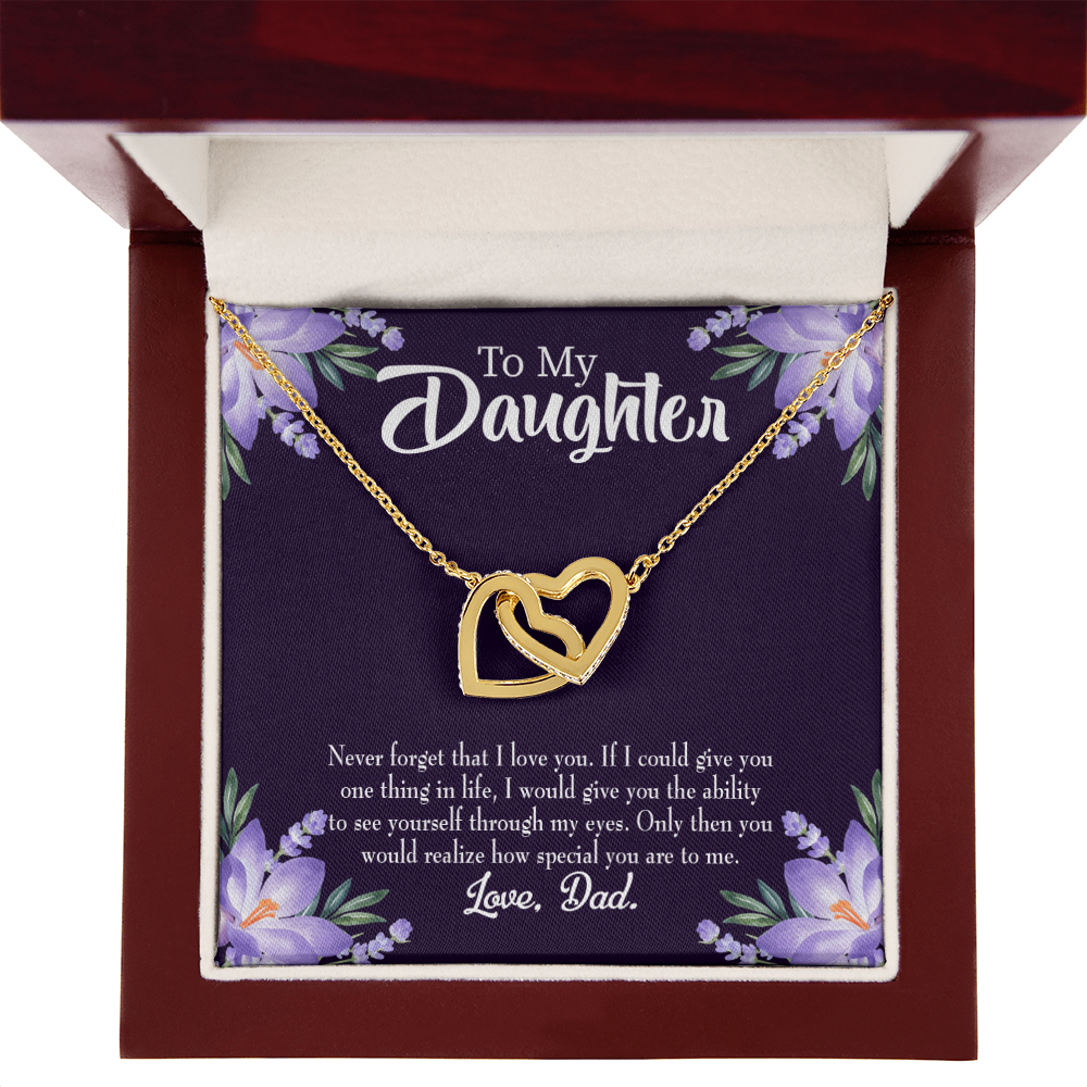 To My Daughter Never Forget That I Love You From Dad Inseparable Necklace-Express Your Love Gifts