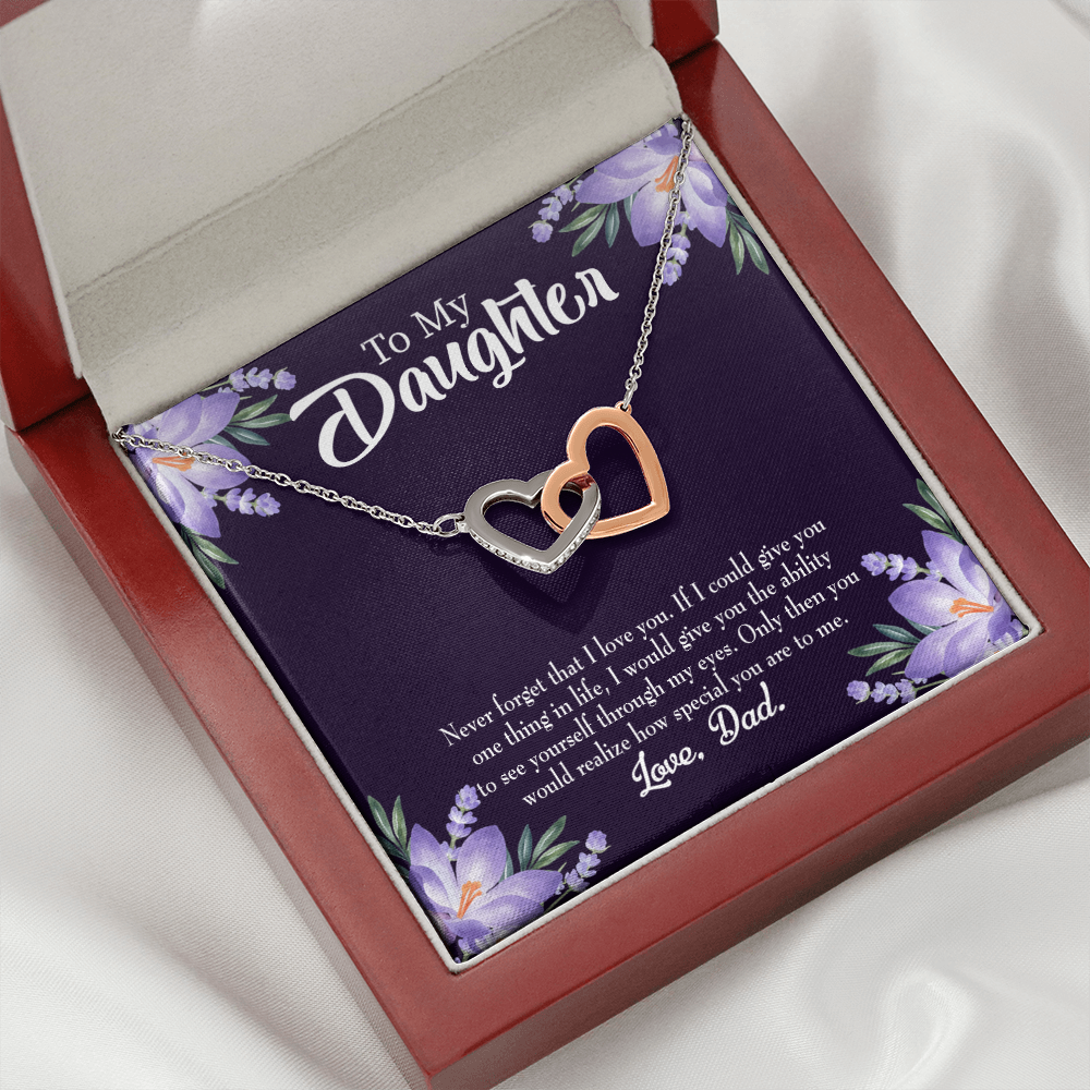 To My Daughter Never Forget That I Love You From Dad Inseparable Necklace-Express Your Love Gifts