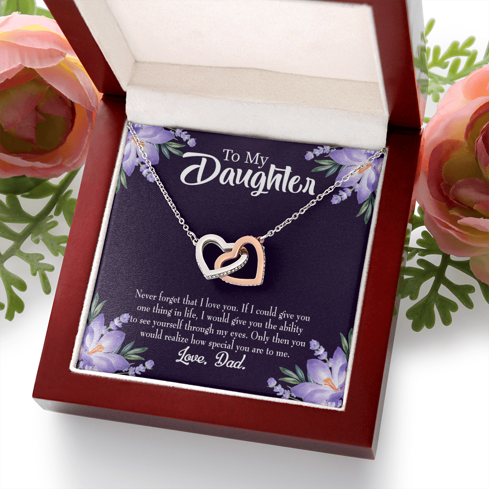 To My Daughter Never Forget That I Love You From Dad Inseparable Necklace-Express Your Love Gifts