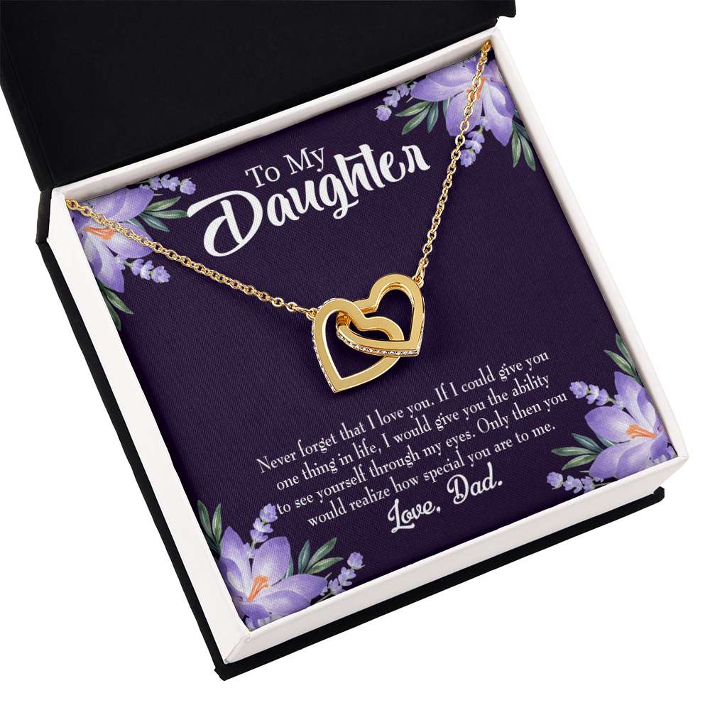 To My Daughter Never Forget That I Love You From Dad Inseparable Necklace-Express Your Love Gifts