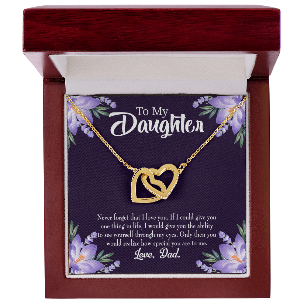 To My Daughter Never Forget That I Love You From Dad Inseparable Necklace-Express Your Love Gifts