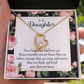 To My Daughter Never Forget That Loves You Forever Necklace w Message Card-Express Your Love Gifts