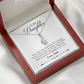 To My Daughter Never Forgrt That I Love You From Dad Alluring Ribbon Necklace Message Card-Express Your Love Gifts
