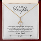 To My Daughter Never Forgrt That I Love You From Dad Alluring Ribbon Necklace Message Card-Express Your Love Gifts