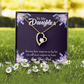 To My Daughter Never Outgrow my Heart From Dad Forever Necklace w Message Card-Express Your Love Gifts