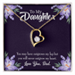 To My Daughter Never Outgrow my Heart From Dad Forever Necklace w Message Card-Express Your Love Gifts