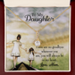 To My Daughter No Goodbyes From Mom Alluring Ribbon Necklace Message Card-Express Your Love Gifts