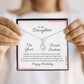 To My Daughter Nobody Can Give to the World Alluring Ribbon Necklace Message Card-Express Your Love Gifts