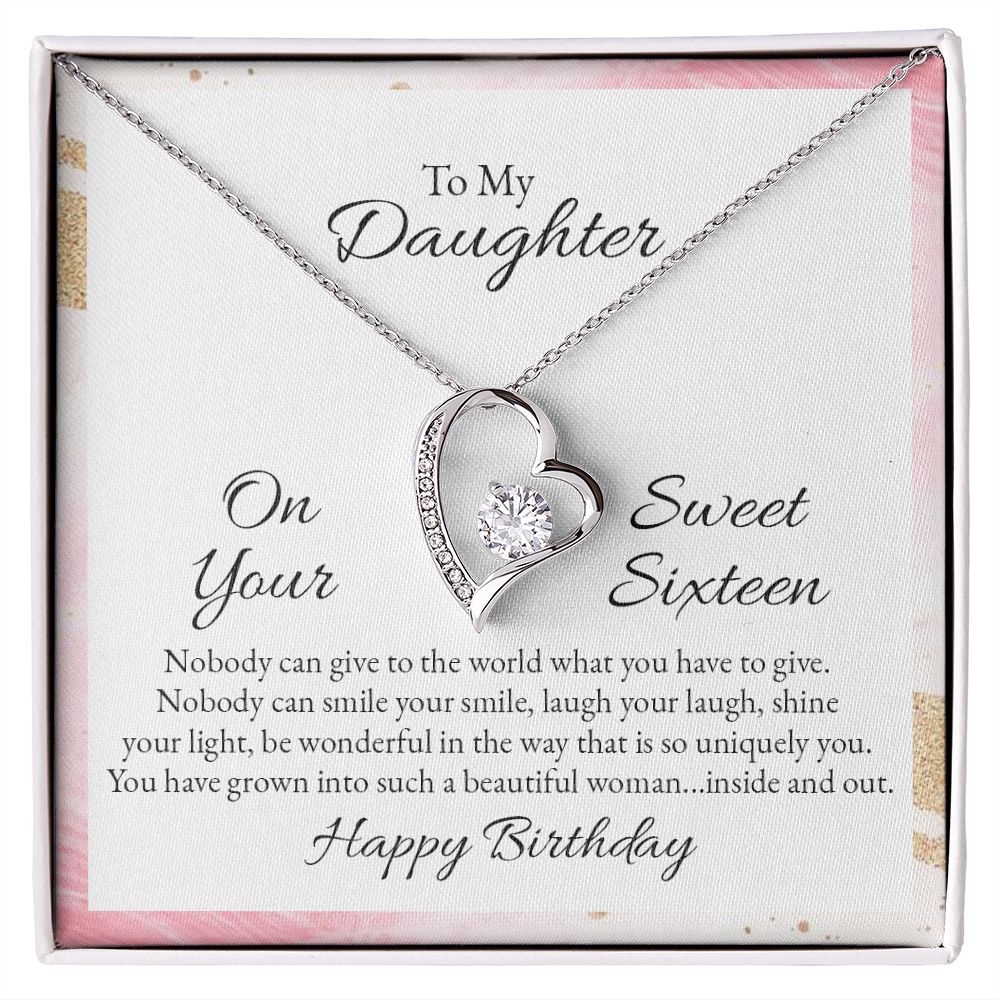 To My Daughter Nobody Can Give to the World Forever Necklace w Message Card-Express Your Love Gifts