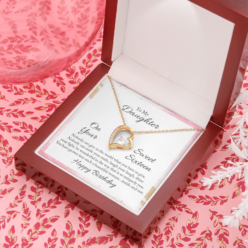 To My Daughter Nobody Can Give to the World Forever Necklace w Message Card-Express Your Love Gifts