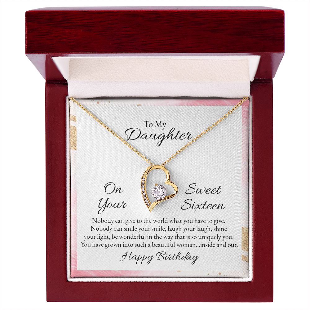 To My Daughter Nobody Can Give to the World Forever Necklace w Message Card-Express Your Love Gifts