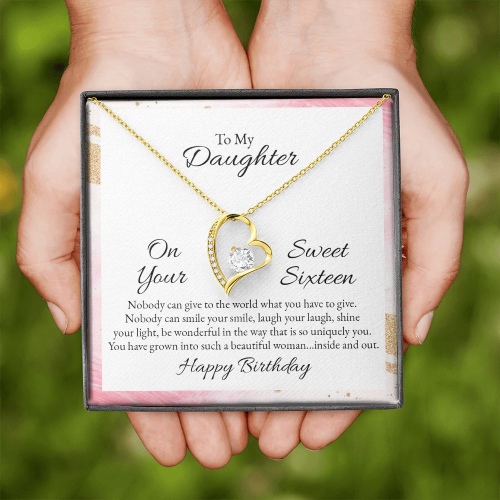 To My Daughter Nobody Can Give to the World Forever Necklace w Message Card-Express Your Love Gifts