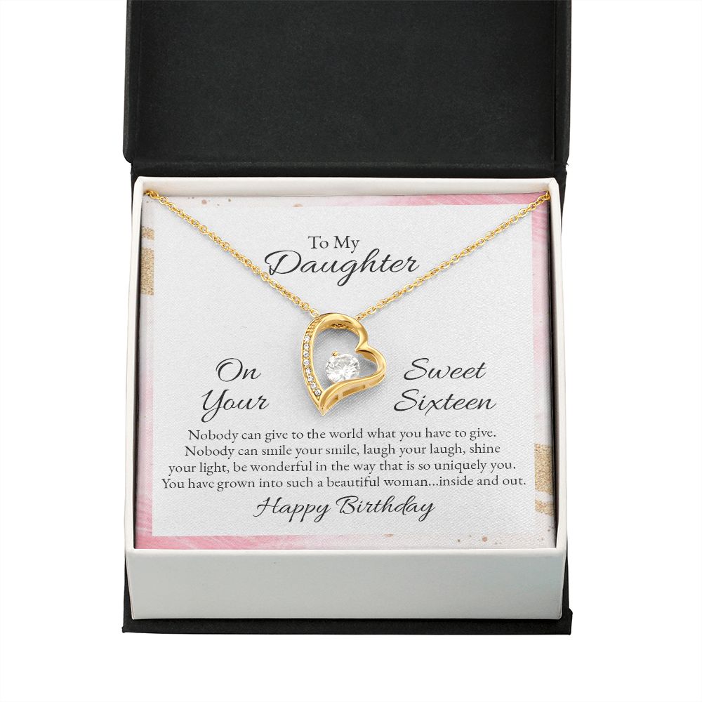 To My Daughter Nobody Can Give to the World Forever Necklace w Message Card-Express Your Love Gifts