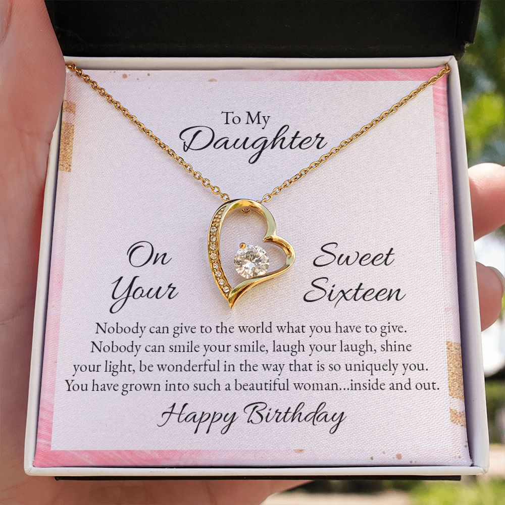 To My Daughter Nobody Can Give to the World Forever Necklace w Message Card-Express Your Love Gifts