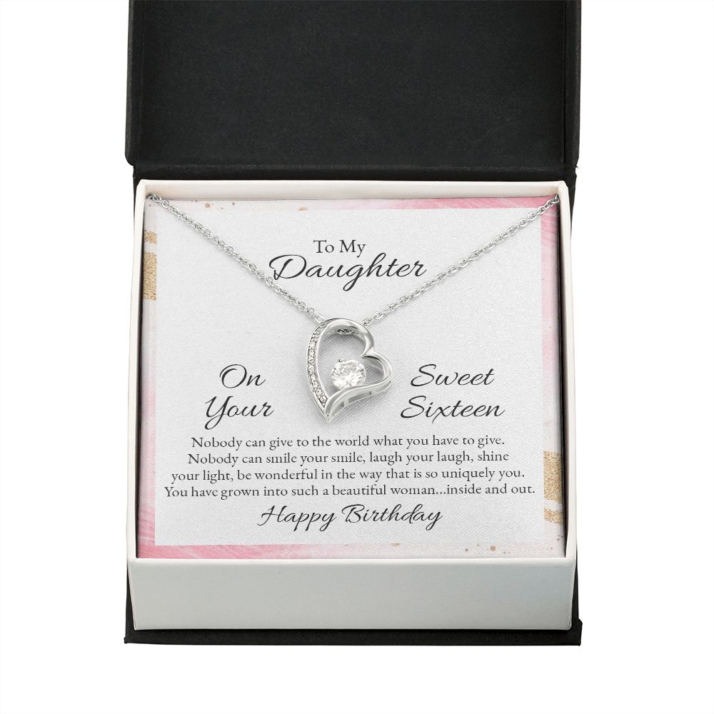 To My Daughter Nobody Can Give to the World Forever Necklace w Message Card-Express Your Love Gifts
