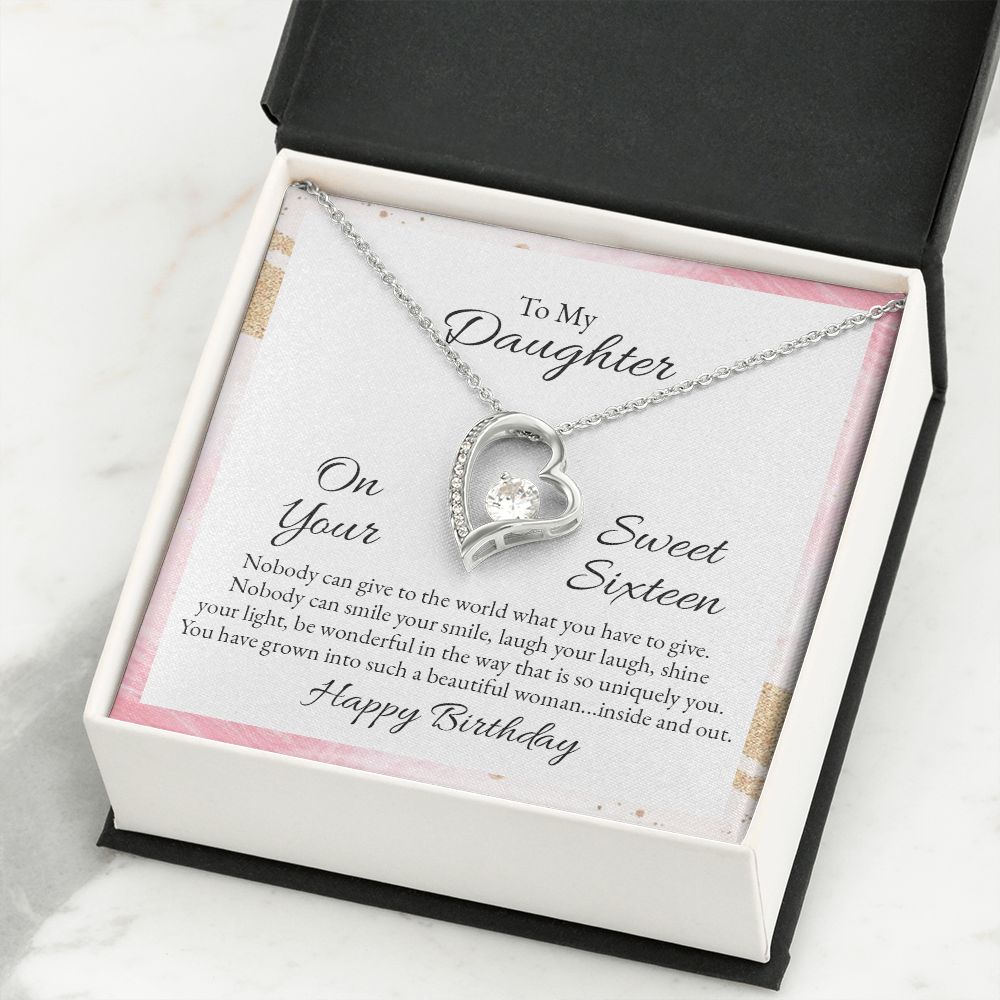 To My Daughter Nobody Can Give to the World Forever Necklace w Message Card-Express Your Love Gifts