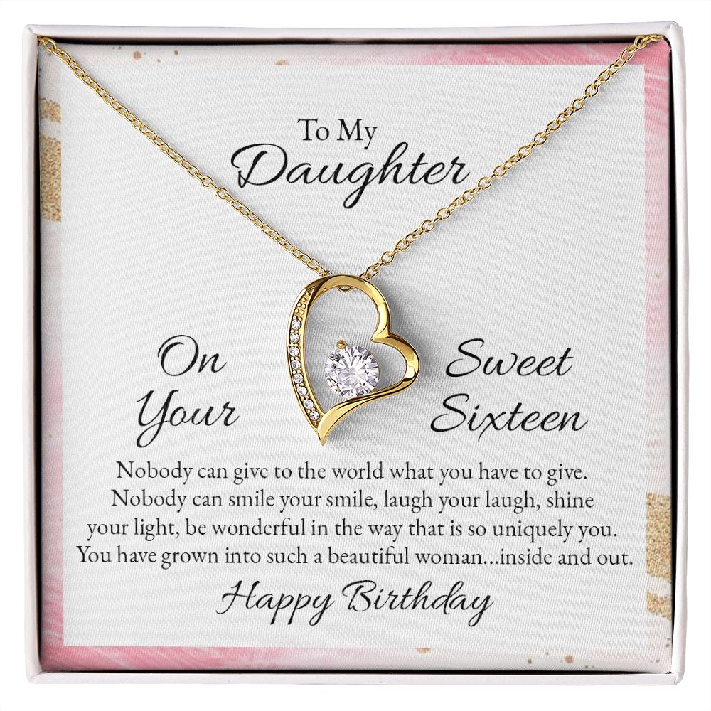 To My Daughter Nobody Can Give to the World Forever Necklace w Message Card-Express Your Love Gifts