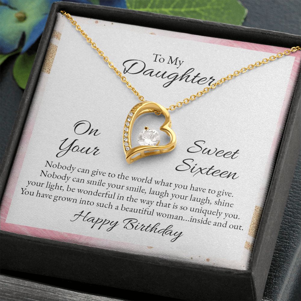 To My Daughter Nobody Can Give to the World Forever Necklace w Message Card-Express Your Love Gifts